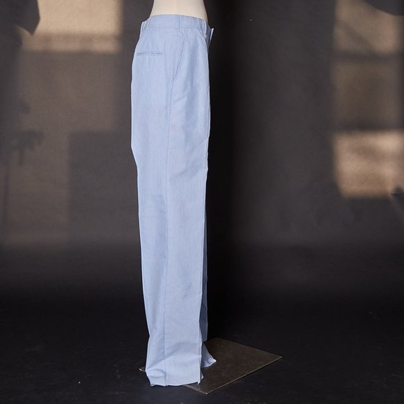 1980s Blue Pin Stripe Deadstock Pants - Picture 6 of 11